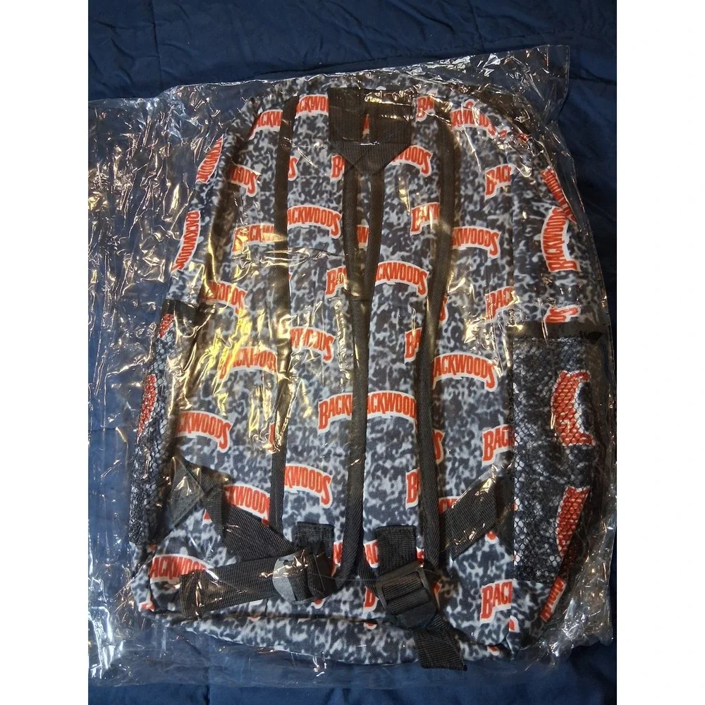 Backwoods AOP Print Cigar Theme Backpack‎ Book Bag Unused 16